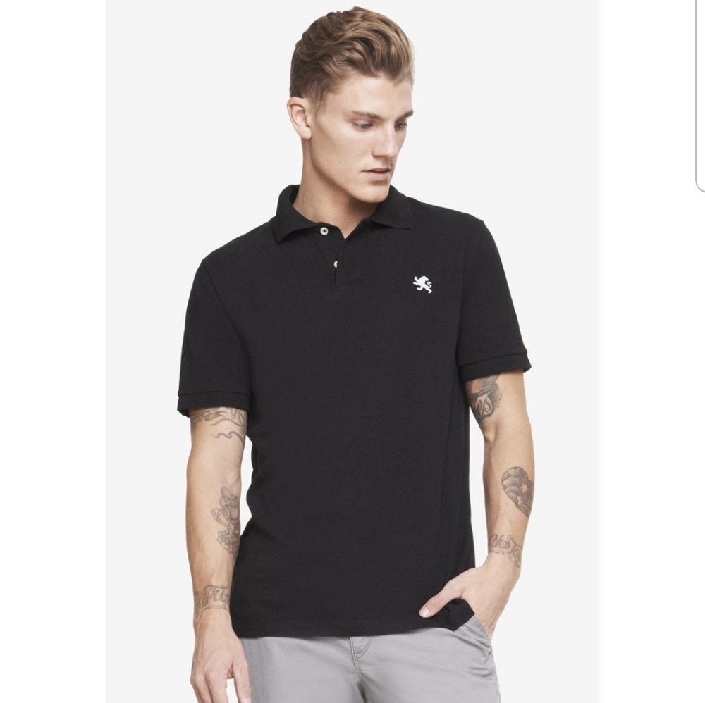EXPRESS Pique Polo w/ Small Lion